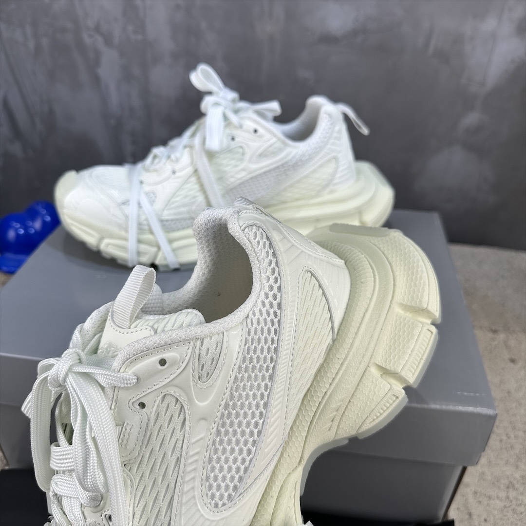 Off White Luminous Fluorescent Green Mesh Chunky Sneakers Double Laces Retro Platform Dad Shoes Breathable Shock Absorbing Anti Slip Luminous Casual Walking Trainers