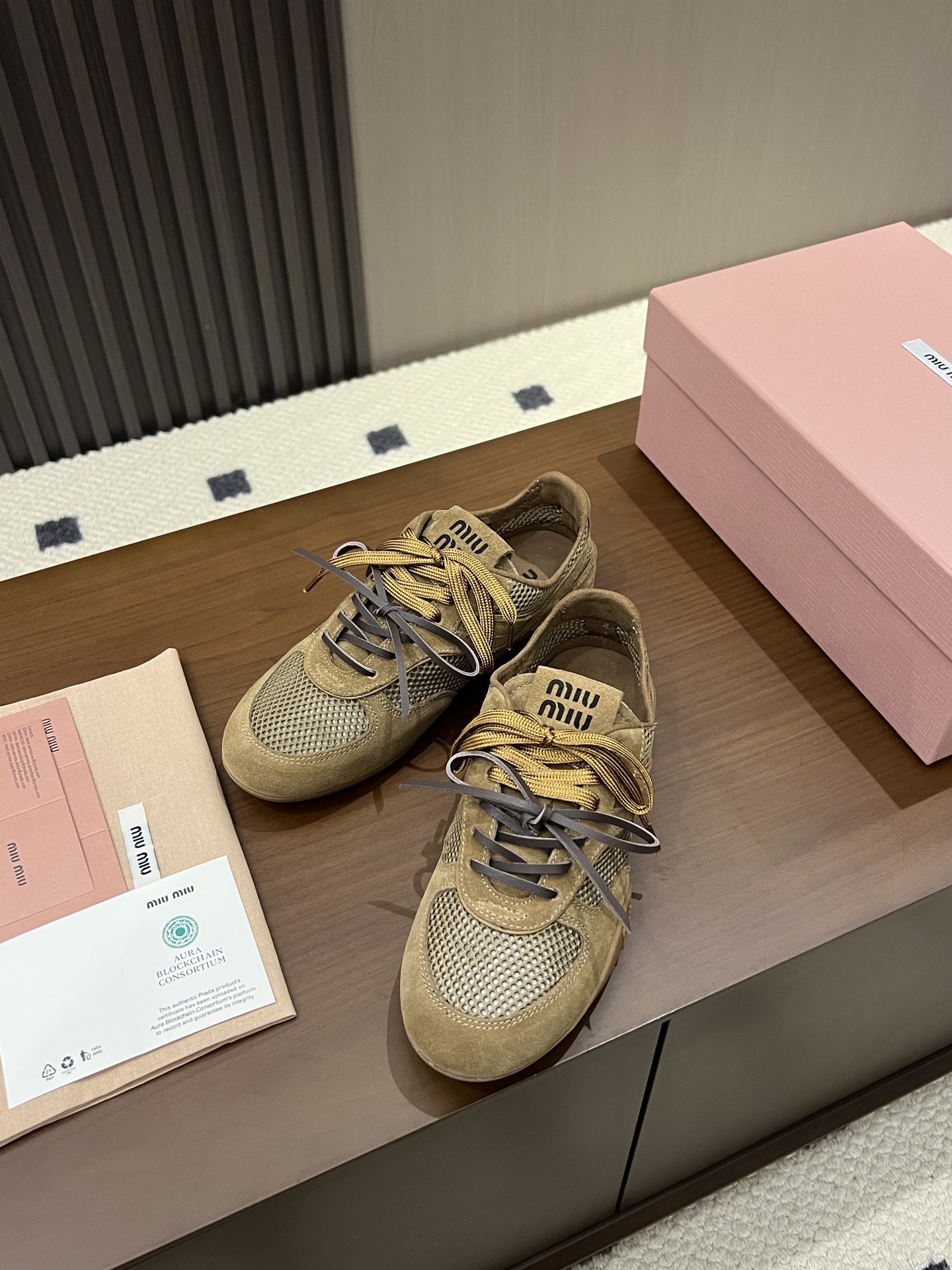 Women Khaki Mesh German Trainers Sneakers Lace Up Flat Casual Sports Shoes