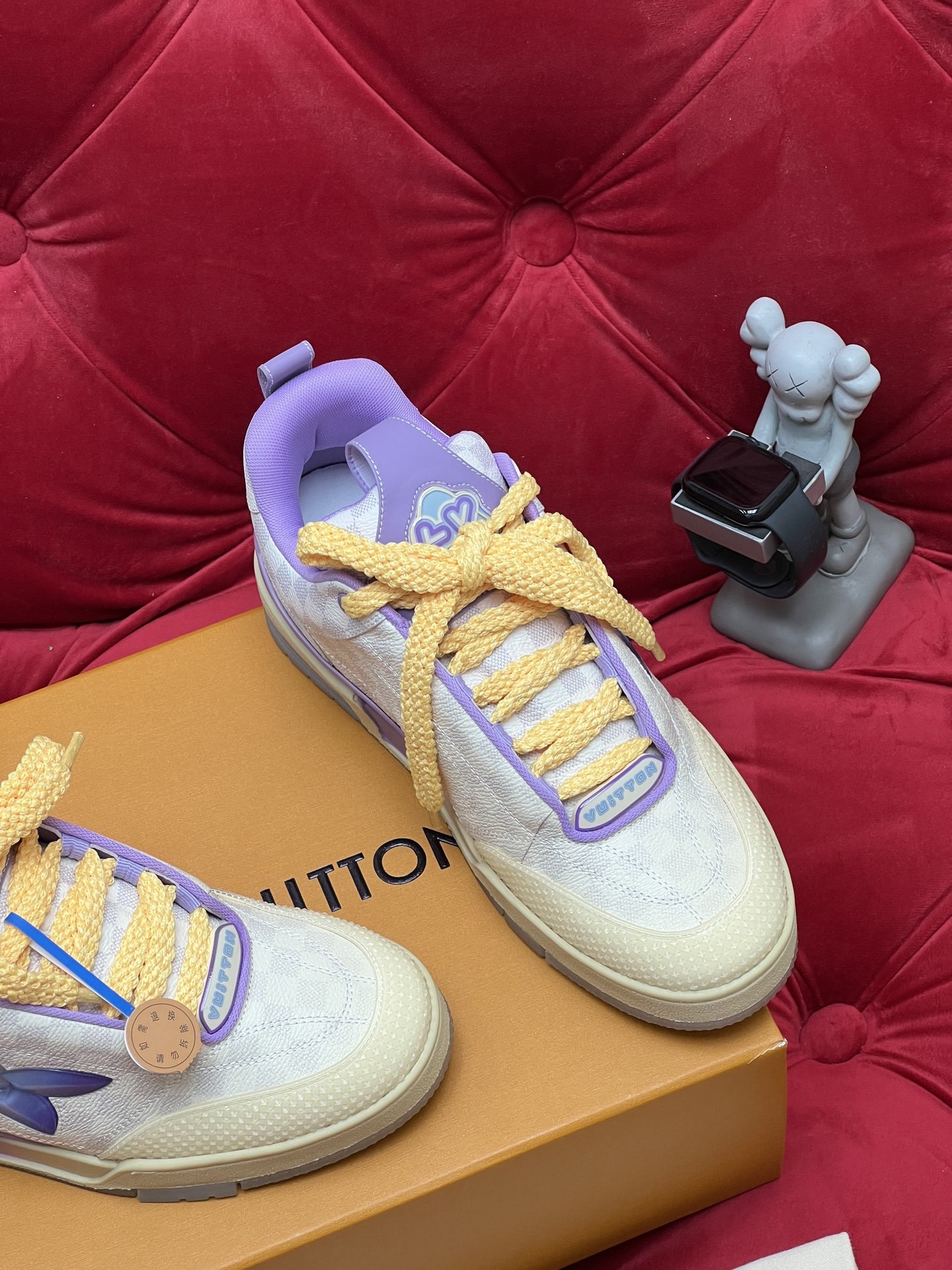 Women Fresh Purple Beige Color Matching Low Top Skate Shoes Lace Up Casual Sneakers Breathable Daily Walking Fashion Street Shoes