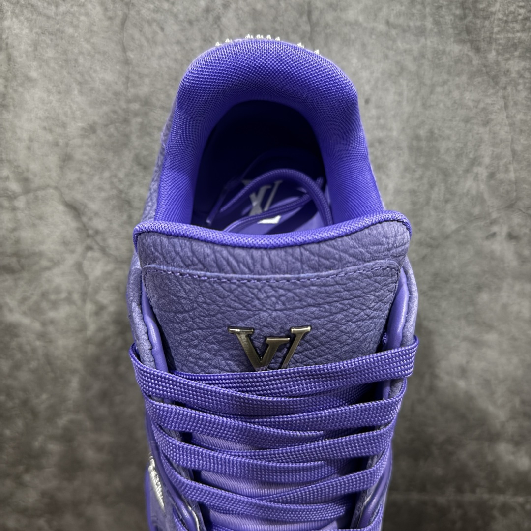 Men Full Purple Cracked Leather Skate Shoes Rhinestone Decor Lace Up Low Top Casual Sneakers Wear Resistant Non Slip Thick Sole Fashion Street Walking Trainers