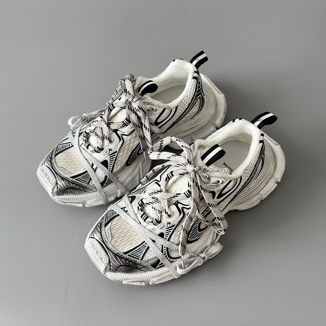 Black White Contrast Mesh Chunky Sneakers Double Shoelace Retro Platform Dad Shoes Breathable Shock Absorbing Non-Slip Wear Resistant Fashion Casual Walking Sports Trainers For Women