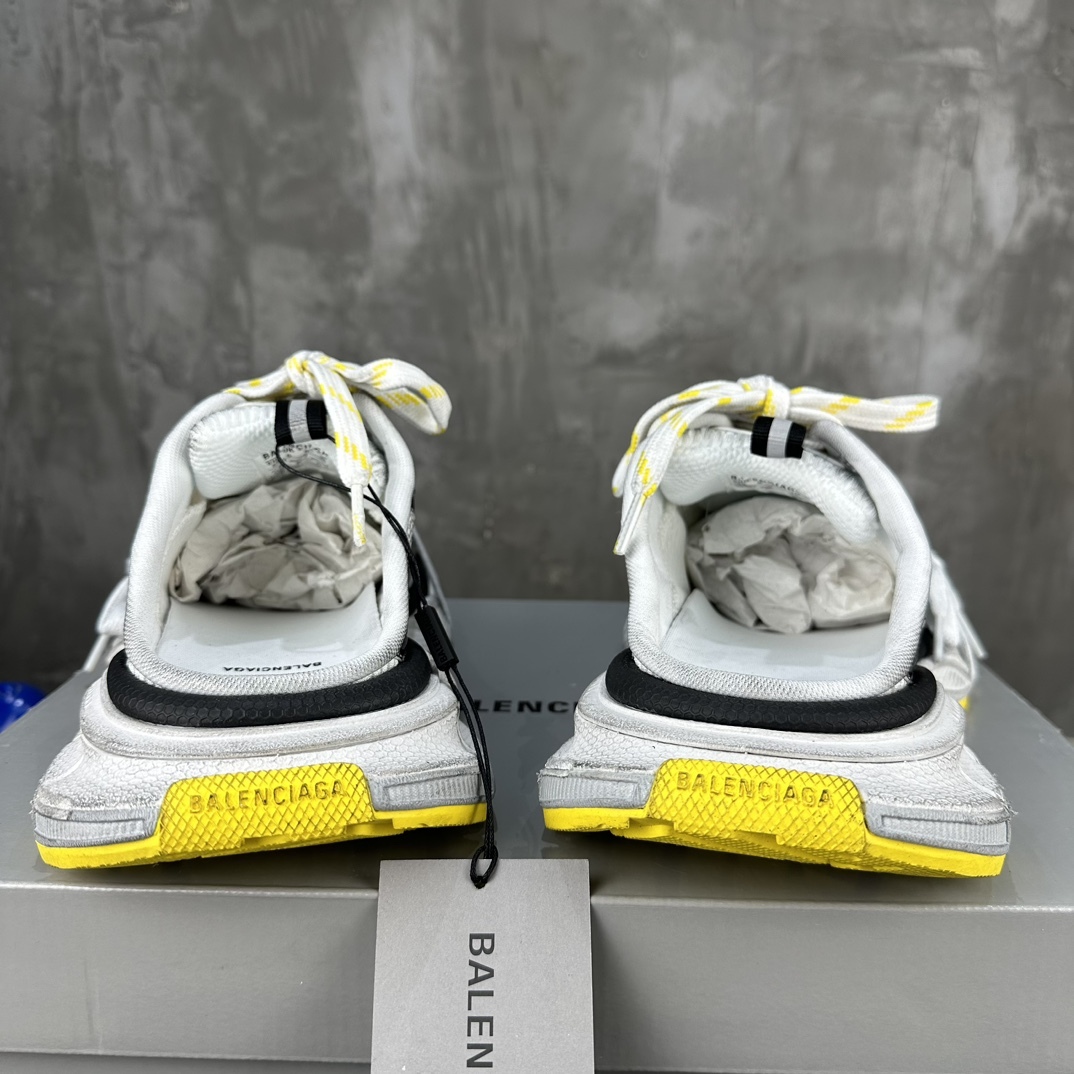 Black White Contrast Yellow Sole Vintage Dirty Mesh Chunky Sneakers Double Laces Retro Platform Dad Shoes Breathable Shock Absorbing Anti-Slip Streetwear Casual Walking Trainers