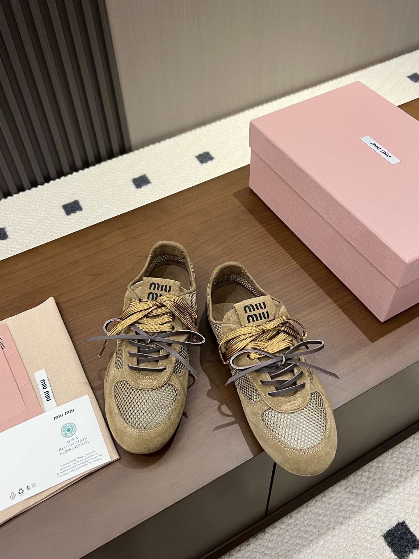 Women Khaki Mesh German Trainers Sneakers Lace Up Flat Casual Sports Shoes