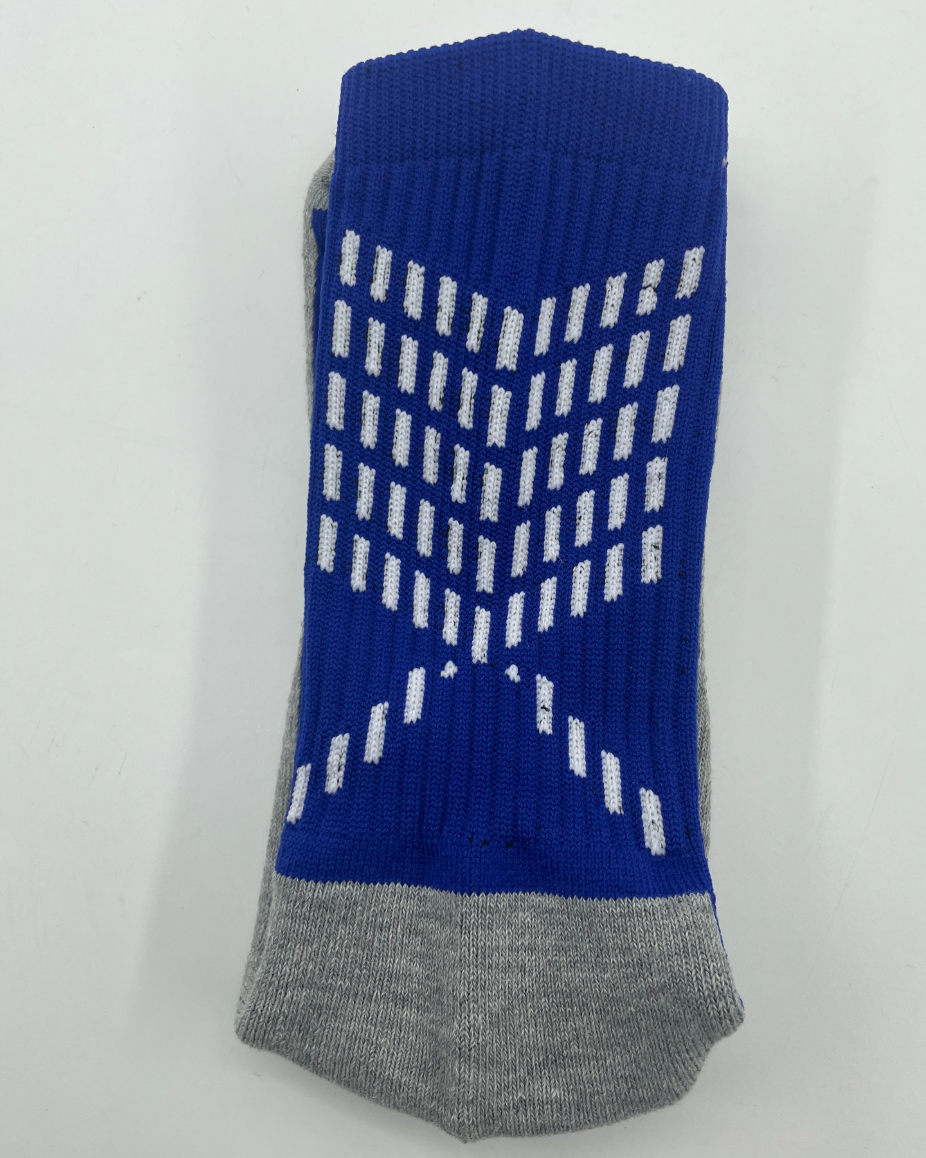DD26 Striped Dispensed-Grip Mid-Calf Socks Stretchy blue,MAKO SOURCING,DD26 Striped Dispensed-Grip Mid-Calf Socks Stretchy blue