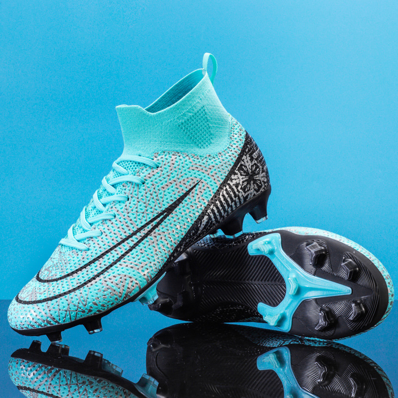 High-Top Soccer Shoes – TF/AG for Adult Training,MAKO SOURCING,跨境高帮成人足球鞋男女TF碎钉人造草坪AG长钉学生训练足球鞋批发