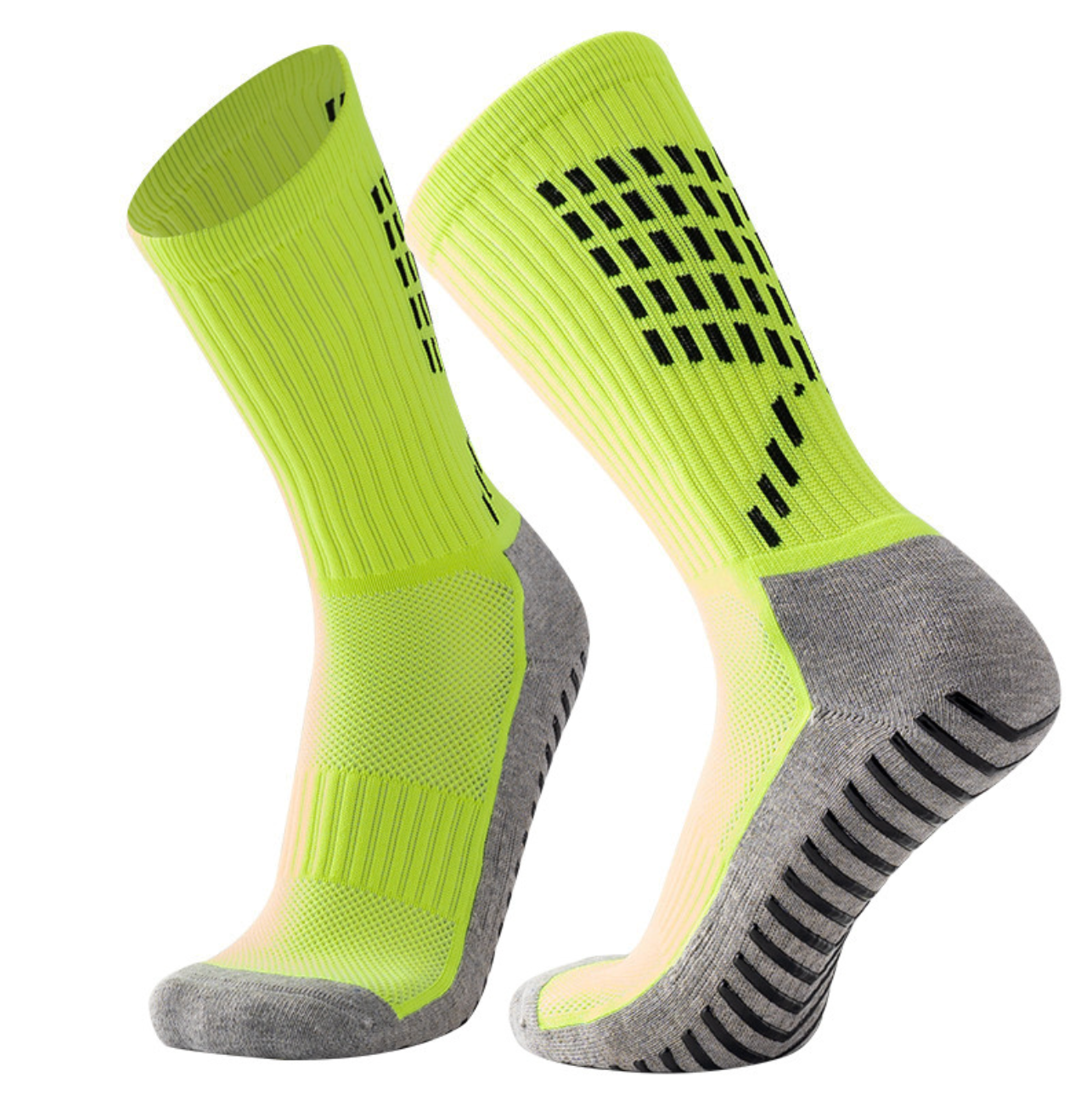 DD26 Striped Dispensed-Grip Mid-Calf Socks Stretchy green,MAKO SOURCING,DD26 Striped Dispensed-Grip Mid-Calf Socks Stretchy green