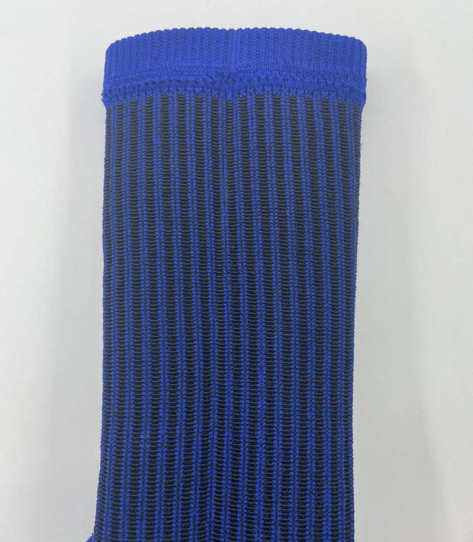 DD26 Striped Dispensed-Grip Mid-Calf Socks Stretchy blue,MAKO SOURCING,DD26 Striped Dispensed-Grip Mid-Calf Socks Stretchy blue