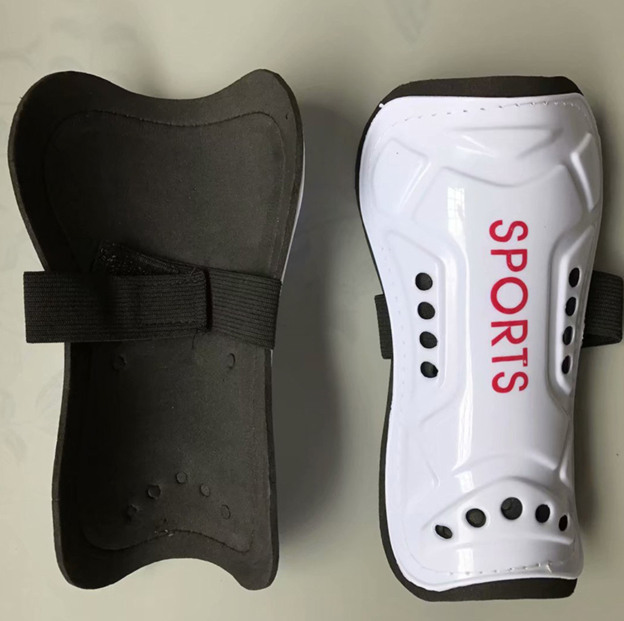 HB2 Strapped Shin Guards Strap Shin Guard white 02,MAKO SOURCING,HB2 Strapped Shin Guards Strap Shin Guard white 02