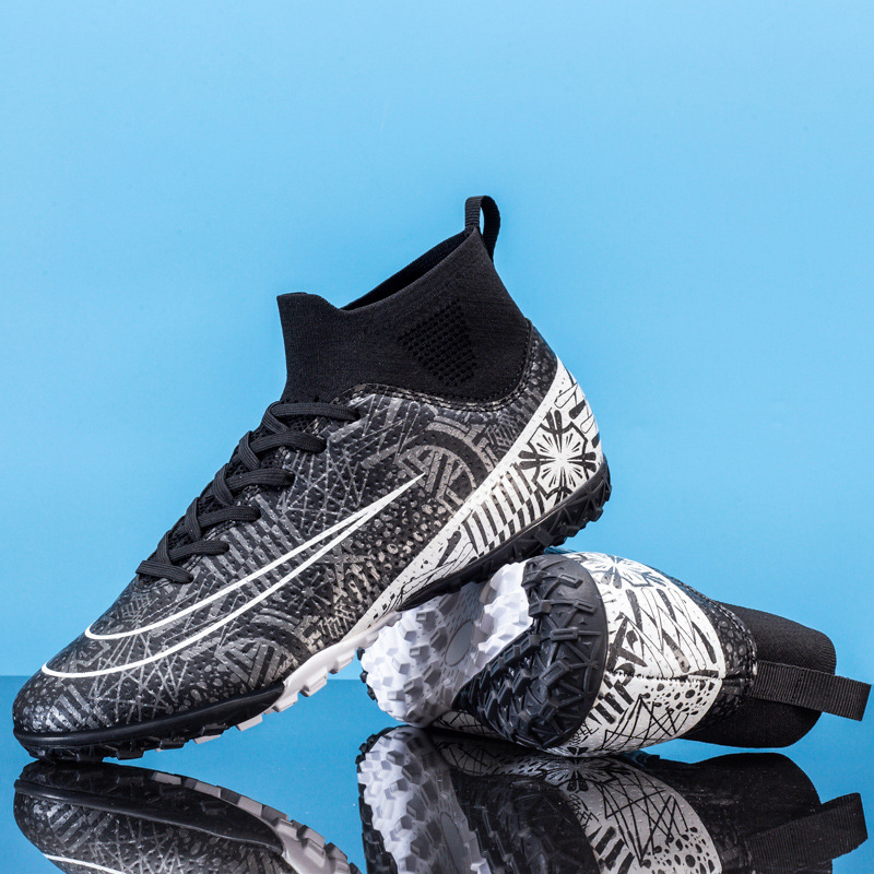 High-Top Soccer Shoes – TF/AG for Adult Training,MAKO SOURCING,跨境高帮成人足球鞋男女TF碎钉人造草坪AG长钉学生训练足球鞋批发