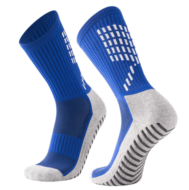 DD26 Striped Dispensed-Grip Mid-Calf Socks Stretchy blue,MAKO SOURCING,DD26 Striped Dispensed-Grip Mid-Calf Socks Stretchy blue