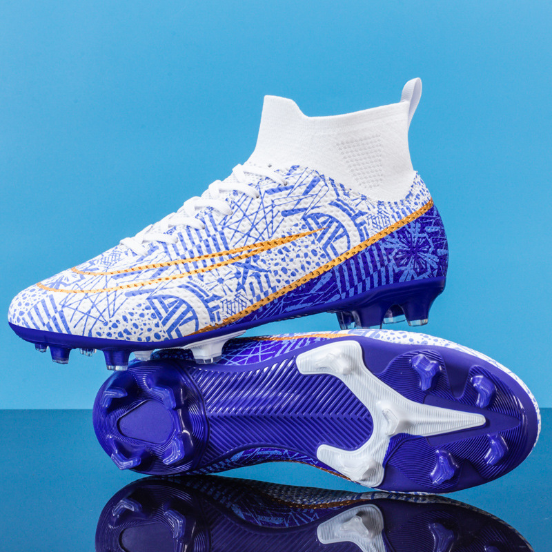 High-Top Soccer Shoes – TF/AG for Adult Training,MAKO SOURCING,跨境高帮成人足球鞋男女TF碎钉人造草坪AG长钉学生训练足球鞋批发