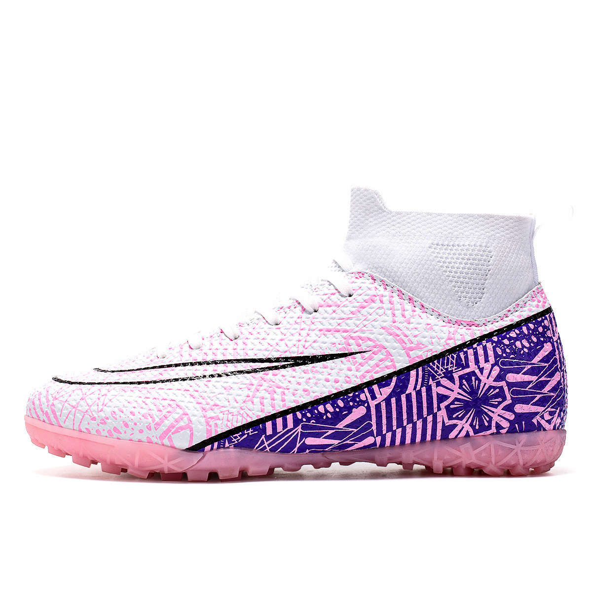 High-Top Soccer Shoes – TF/AG for Adult Training,MAKO SOURCING,跨境高帮成人足球鞋男女TF碎钉人造草坪AG长钉学生训练足球鞋批发