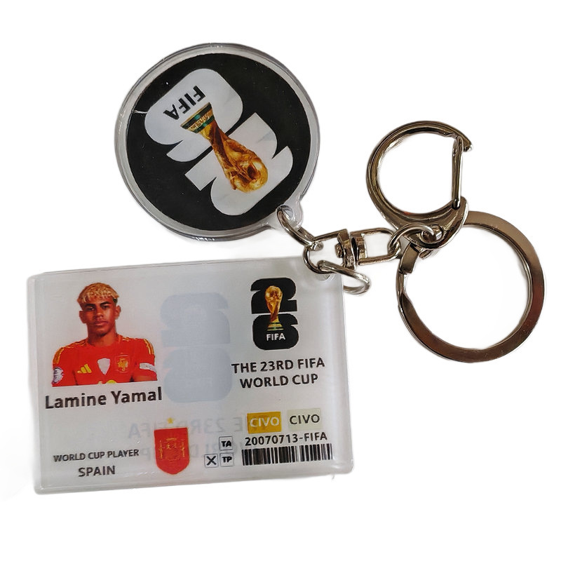 2026 World Cup Acrylic Keychain – Ronaldo, Neymar, Mbappé,MAKO SOURCING,2026 World Cup Acrylic Keychain