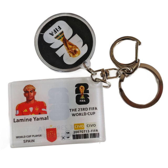 2026 World Cup Acrylic Keychain – Ronaldo, Neymar, Mbappé,MAKO SOURCING,2026 World Cup Acrylic Keychain