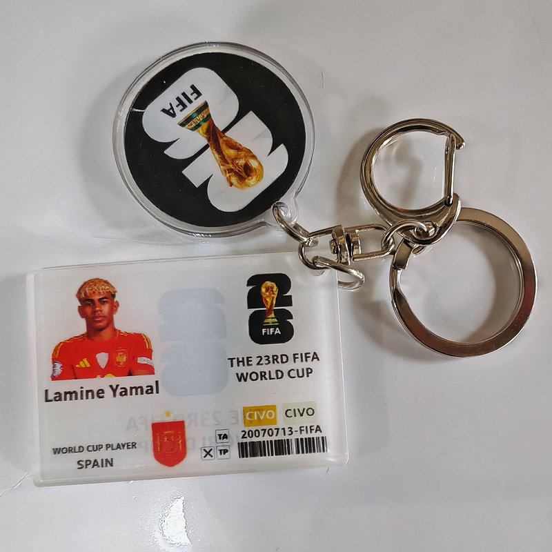 2026 World Cup Acrylic Keychain – Ronaldo, Neymar, Mbappé,MAKO SOURCING,2026 World Cup Acrylic Keychain
