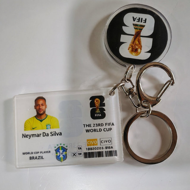 2026 World Cup Acrylic Keychain – Ronaldo, Neymar, Mbappé,MAKO SOURCING,2026 World Cup Acrylic Keychain