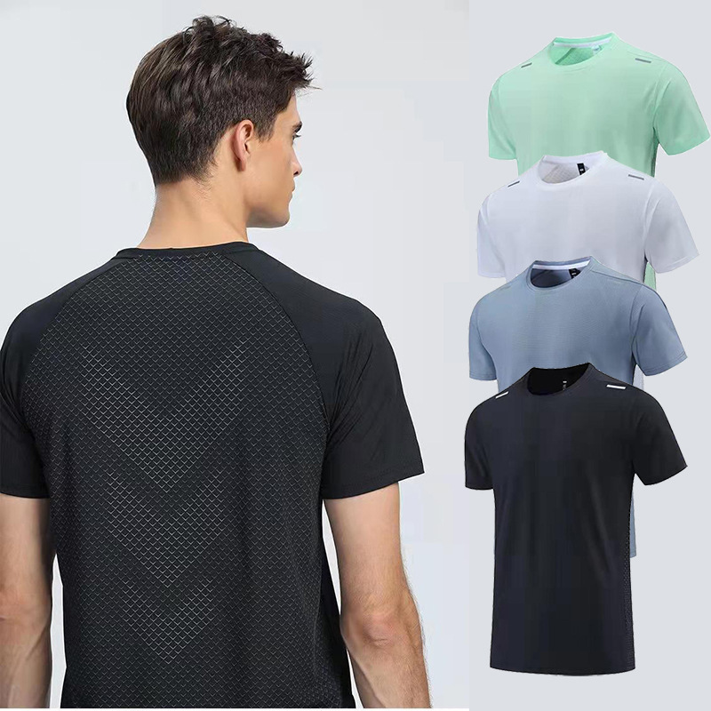 Men's Summer Quick-Dry Short Sleeve Sports T-Shirt – Elastic Running Gym Top,MAKO SOURCING,Men's Quick-Dry Short Sleeve Sports T-Shirt – Elastic Running & Gym Top | MAKO