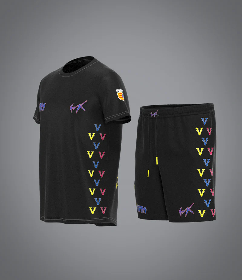 3D Printed VRK Men's Sportswear Set – Quick-Dry Breathable 2-Piece Football Jersey & Shorts,MAKO SOURCING,3D Printed VRK Men's Sportswear Set – Quick-Dry Breathable Football Jersey & Shorts | MAKO