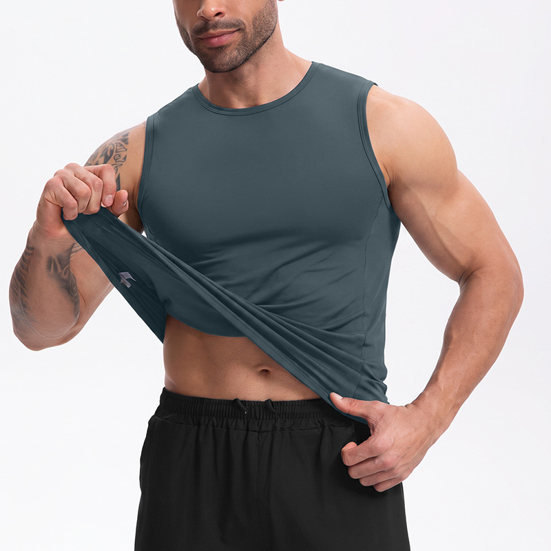 Men's High Elastic Quick-Dry Sleeveless Tank Top – Gym Running Training Workout Shirt,MAKO SOURCING,Men's Quick-Dry Sleeveless Tank Top – High Elastic Gym & Running Shirt | MAKO