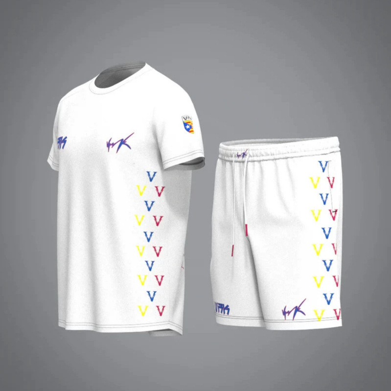 3D Printed VRK Men's Sportswear Set – Quick-Dry Breathable 2-Piece Football Jersey & Shorts,MAKO SOURCING,3D Printed VRK Men's Sportswear Set – Quick-Dry Breathable Football Jersey & Shorts | MAKO