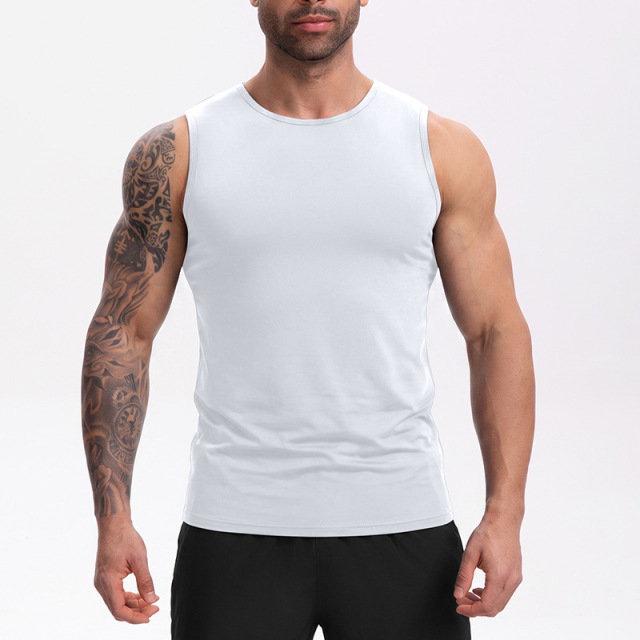 Men's High Elastic Quick-Dry Sleeveless Tank Top – Gym Running Training Workout Shirt,MAKO SOURCING,Men's Quick-Dry Sleeveless Tank Top – High Elastic Gym & Running Shirt | MAKO