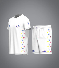 3D Printed VRK Men's Sportswear Set – Quick-Dry Breathable 2-Piece Football Jersey & Shorts,MAKO SOURCING,3D Printed VRK Men's Sportswear Set – Quick-Dry Breathable Football Jersey & Shorts | MAKO