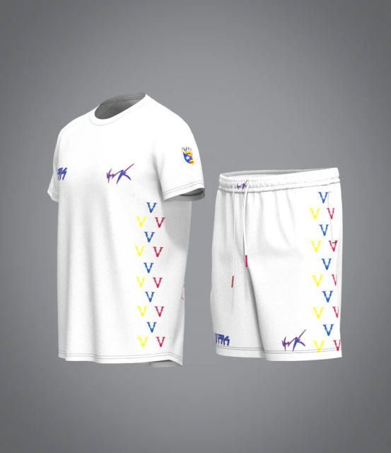 3D Printed VRK Men's Sportswear Set – Quick-Dry Breathable 2-Piece Football Jersey & Shorts,MAKO SOURCING,3D Printed VRK Men's Sportswear Set – Quick-Dry Breathable Football Jersey & Shorts | MAKO