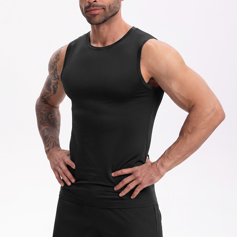 Men's High Elastic Quick-Dry Sleeveless Tank Top – Gym Running Training Workout Shirt,MAKO SOURCING,Men's Quick-Dry Sleeveless Tank Top – High Elastic Gym & Running Shirt | MAKO