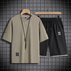 Men's Summer Lightweight 2-Piece Sportswear Set – Loose Fit Short Sleeve Running Shorts Casual Outfit,MAKO SOURCING,Men's Summer Lightweight Sportswear Set – Loose Fit Running Shorts & Short Sleeve Top | MAKO