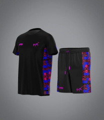 3D Printed VRK Men's Sportswear Set – Quick-Dry Breathable 2-Piece Football Jersey & Shorts,MAKO SOURCING,3D Printed VRK Men's Sportswear Set – Quick-Dry Breathable Football Jersey & Shorts | MAKO