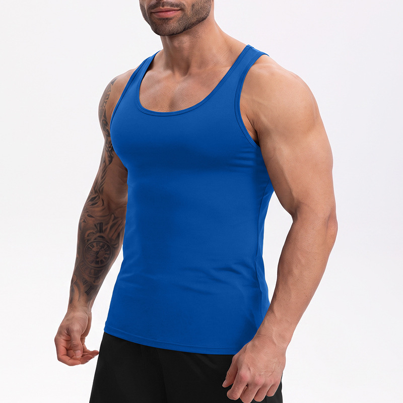 Men's High Elastic Quick-Dry Sleeveless Tank Top – Gym Running Training Workout Shirt,MAKO SOURCING,Men's Quick-Dry Sleeveless Tank Top – High Elastic Gym & Running Shirt | MAKO