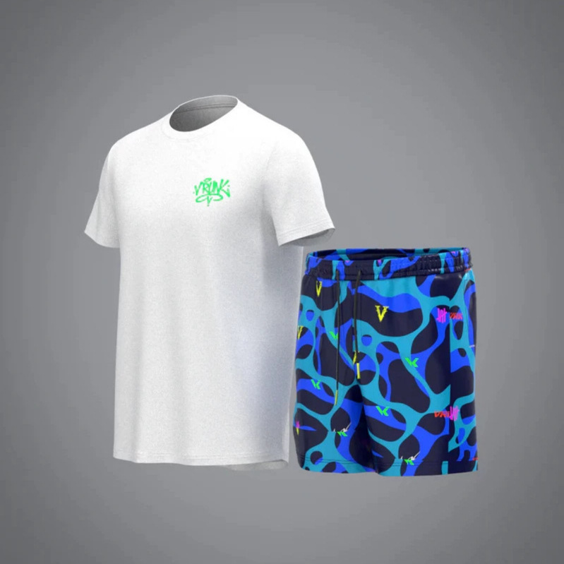 3D Printed VRK Men's Sportswear Set – Quick-Dry Breathable 2-Piece Football Jersey & Shorts,MAKO SOURCING,3D Printed VRK Men's Sportswear Set – Quick-Dry Breathable Football Jersey & Shorts | MAKO