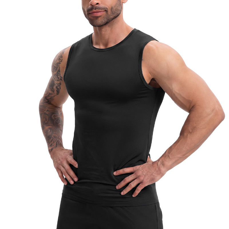 Men's High Elastic Quick-Dry Sleeveless Tank Top – Gym Running Training Workout Shirt,MAKO SOURCING,Men's Quick-Dry Sleeveless Tank Top – High Elastic Gym & Running Shirt | MAKO