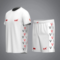 3D Printed VRK Men's Sportswear Set – Quick-Dry Breathable 2-Piece Football Jersey & Shorts,MAKO SOURCING,3D Printed VRK Men's Sportswear Set – Quick-Dry Breathable Football Jersey & Shorts | MAKO