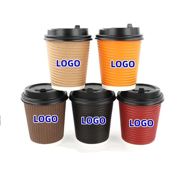 Ripple Insulated Kraft Cup,Beverage Promo Solutions,Ripple Insulated Kraft Cup