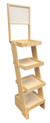 4-Tier Wooden Beverage Display Rack,Beverage Promo Solutions,4-Tier Wooden Beverage Display Rack