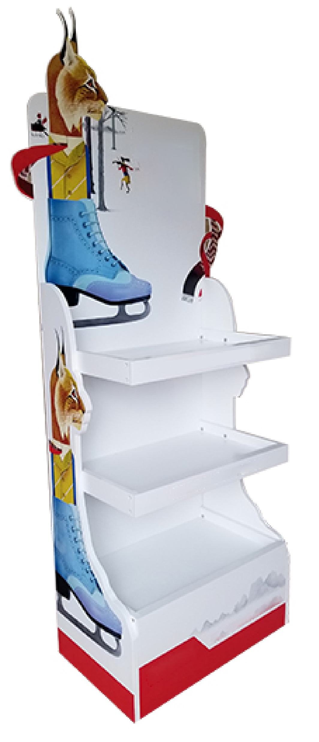 3-Tier Wooden Display Rack,Beverage Promo Solutions,3-Tier Wooden Display Rack