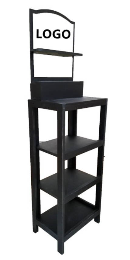 4-Tier Wooden Display Rack,Beverage Promo Solutions,4-Tier Wooden Display Rack