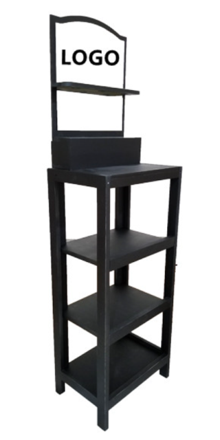 4-Tier Wooden Display Rack,Beverage Promo Solutions,4-Tier Wooden Display Rack