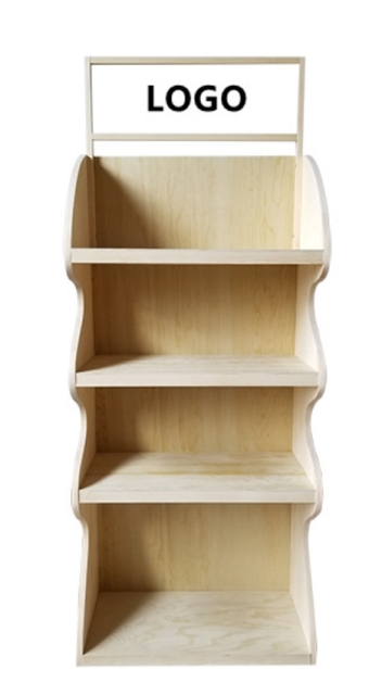 4-Tier Wooden Display Rack,Beverage Promo Solutions,4-Tier Wooden Display Rack