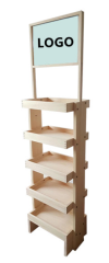 5-Tier Wooden Display Rack,Beverage Promo Solutions,5-Tier Wooden Display Rack
