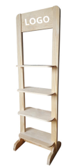 4-Tier Wooden Display Rack,Beverage Promo Solutions,4-Tier Wooden Display Rack