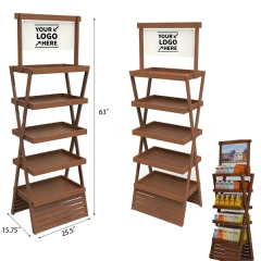 5-Tier Wooden Skincare Display Rack (Lotion/Body Wash),Beverage Promo Solutions,5-Tier Wooden Skincare Display Rack (Lotion/Body Wash)