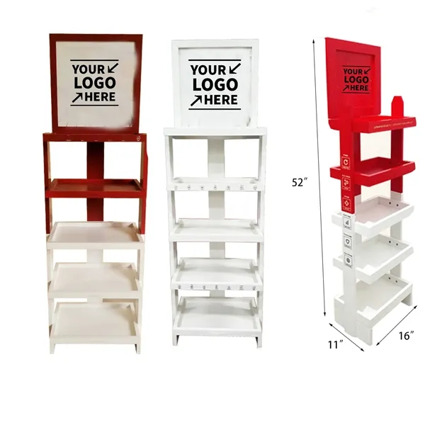 5-Tier Wooden Display Rack,Beverage Promo Solutions,5-Tier Wooden Display Rack