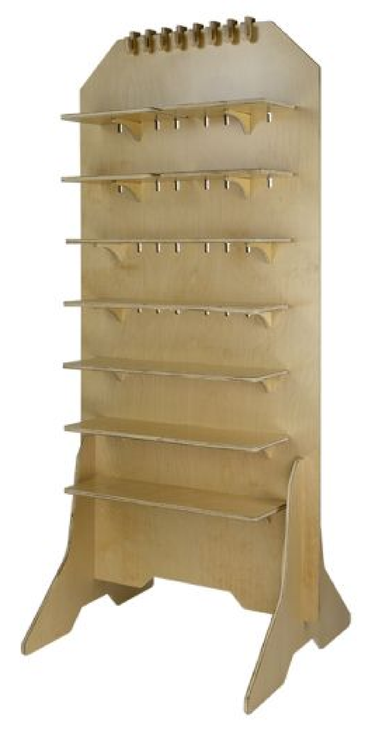 Wooden Display Rack with Adjustable Shelves,Beverage Promo Solutions,Wooden Display Rack with Adjustable Shelves