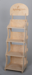 4-Tier Wooden Display Rack – Easy Assembly,Beverage Promo Solutions,4-Tier Wooden Display Rack – Easy Assembly
