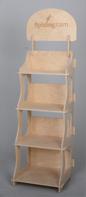 4-Tier Wooden Display Rack – Easy Assembly,Beverage Promo Solutions,4-Tier Wooden Display Rack – Easy Assembly