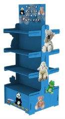 4-Tier Wooden Display Stand with Symmetrical Design and Simple Assembly,Beverage Promo Solutions,4-Tier Wooden Display Stand with Symmetrical Design and Simple Assembly