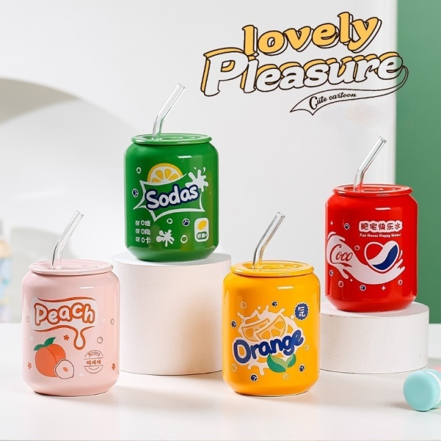 Ceramic cup with straw,Beverage Promo Solutions,Ceramic cup with straw