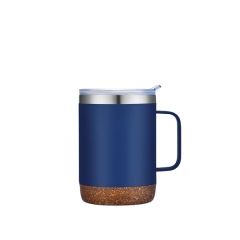 12 oz Vacuum Mug with Cork Bottom,Beverage Promo Solutions,12 oz Vacuum Mug with Cork Bottom